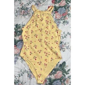 Yellow Floral Bodysuit